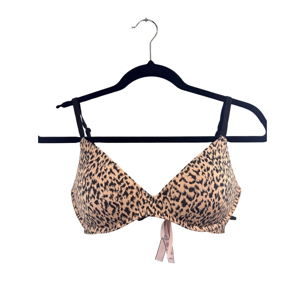 Victoria's Secret Leopard Print Lightly Lined Full Coverage Bra 34C Feminine